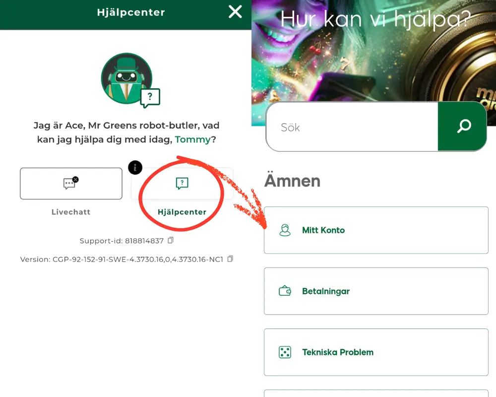FAQ hos Mr Green