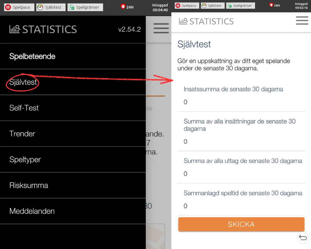 SkillOnNets spelcheck: självtest.