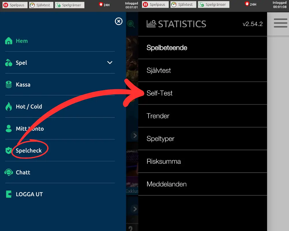 Spelcheck: spelbeteende och statistik hos samtliga SkillOnNet-casinon.