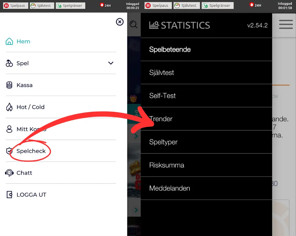 Spelcheck hos Slingo Casino: SkillOnNets verktyg för ansvarsfullt spelande.