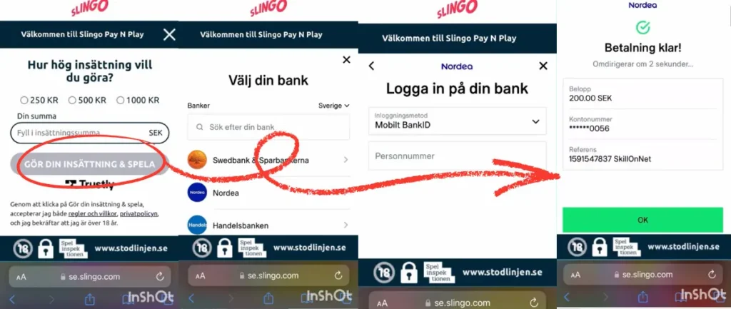 Vår första insättning via Trustly (2023).