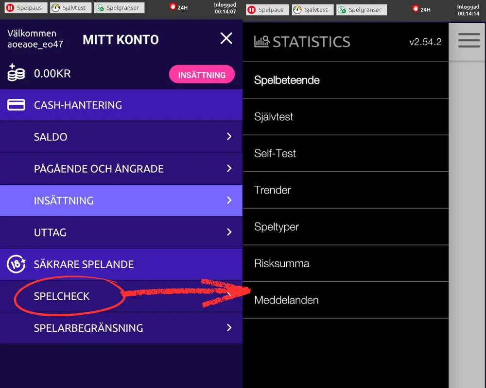 Statistik om ditt spelande hos Slotstars