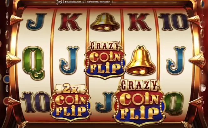 Den första spelautomaten i Crazy Coin Flip.