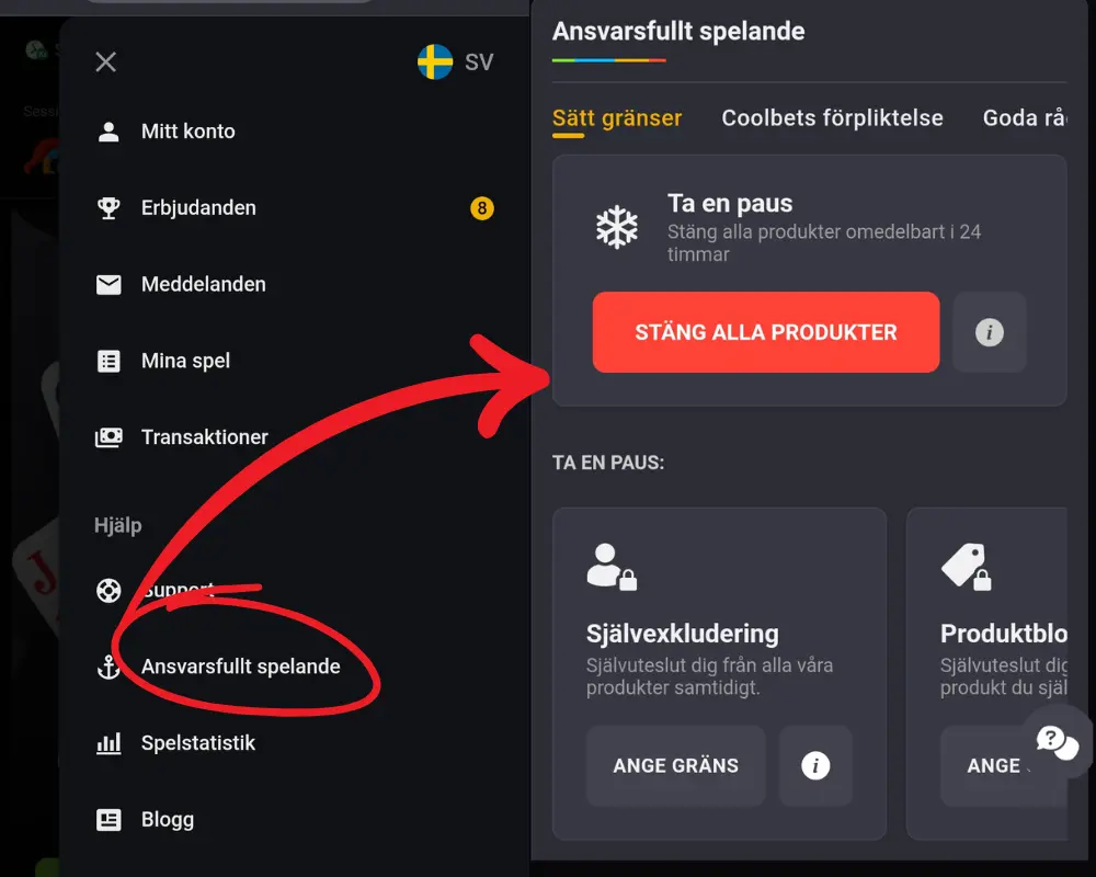 Ansvarsfullt spelande hos CoolBet