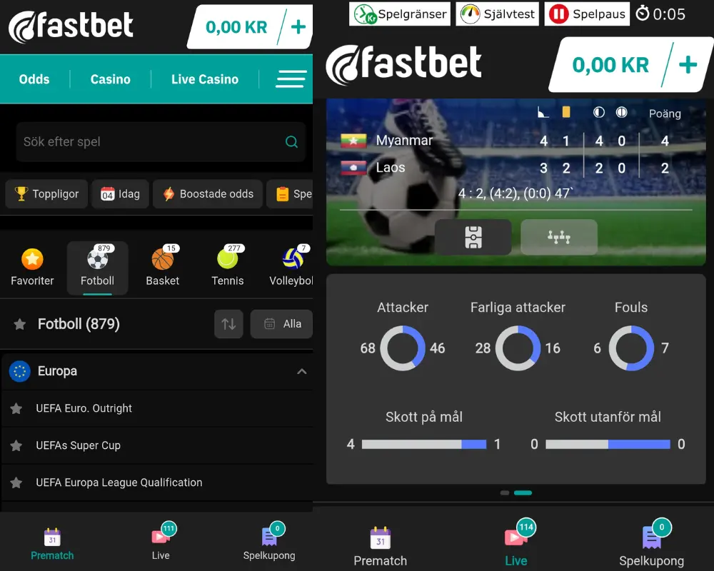 Odds och betting hos FastBet