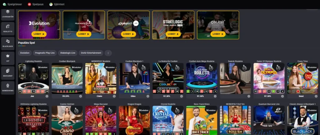Coolbets live casino