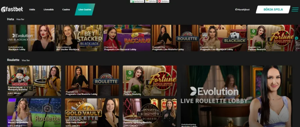 FastBets live casino.