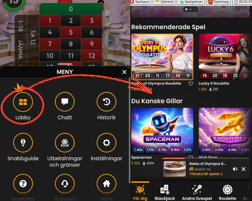 Live casino hos Frank Casino