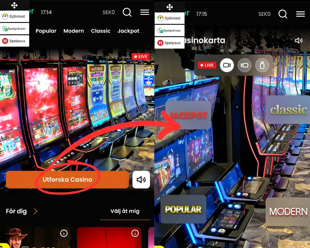 Hur du utforskar Awagers virtuella casino