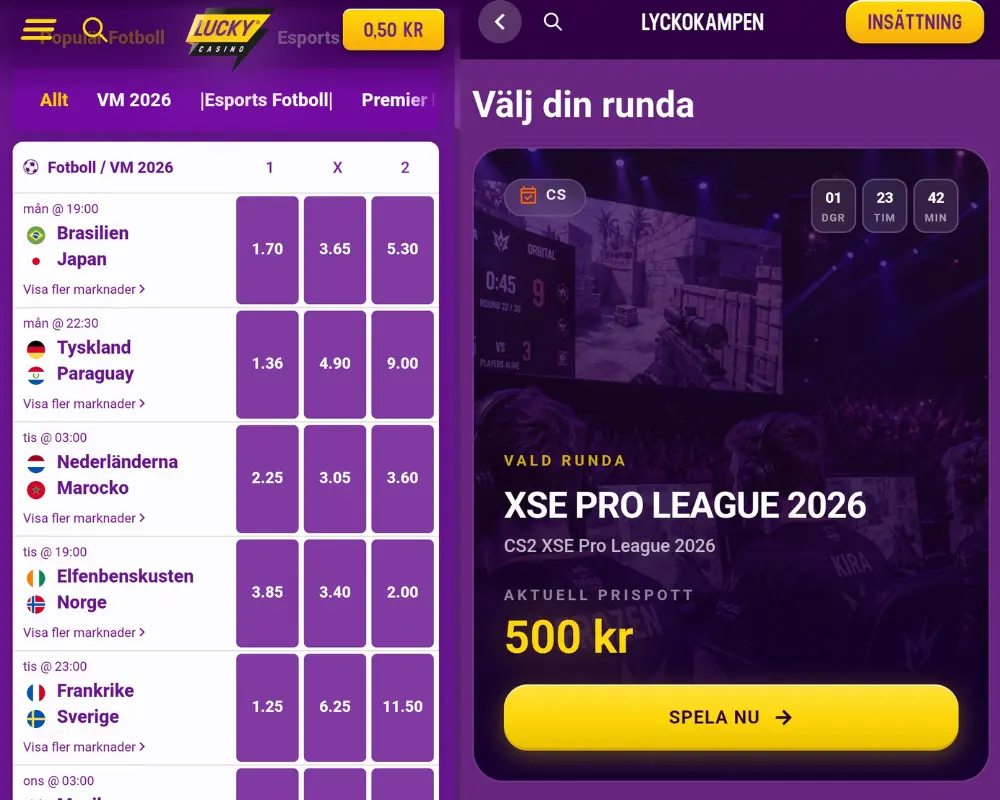 Lucky Casino: Lyckokampen och betting