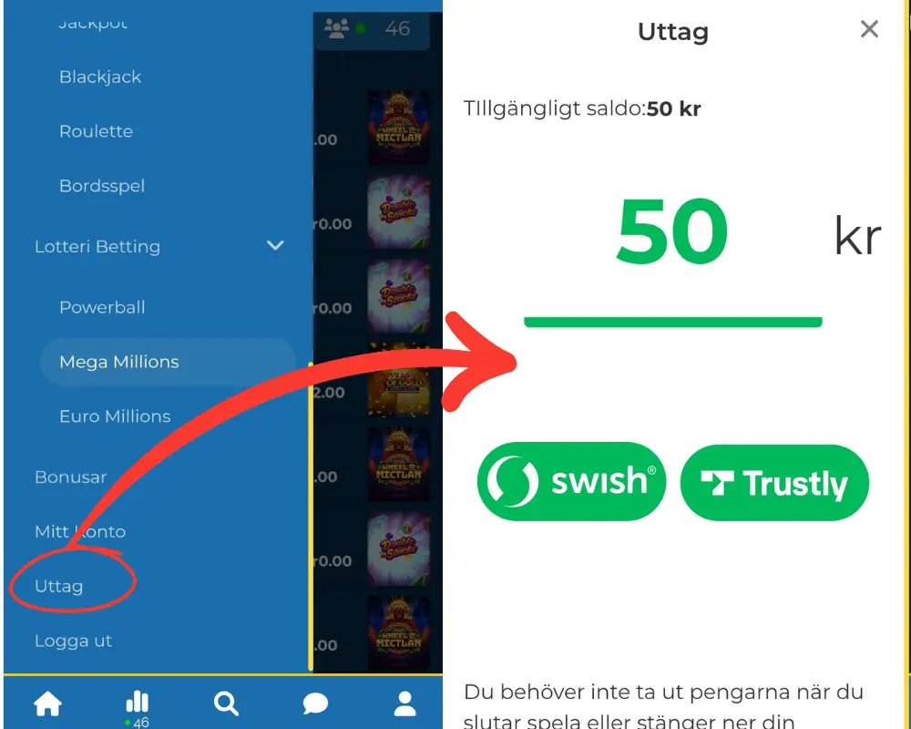 Hur du tar ut pengar hos Pronto Casino