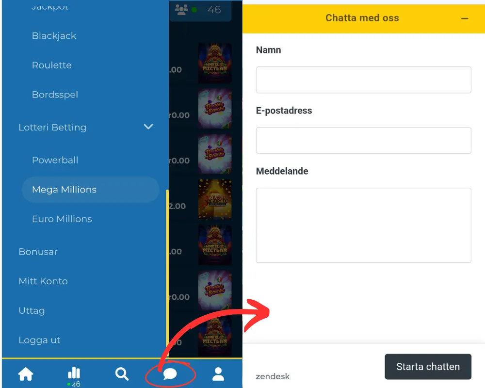 Livechatten hos Pronto Casino