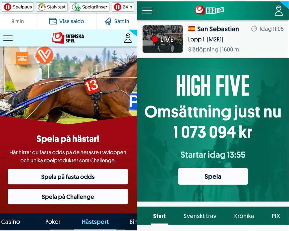 Spela på hästar hos Svenska Spel