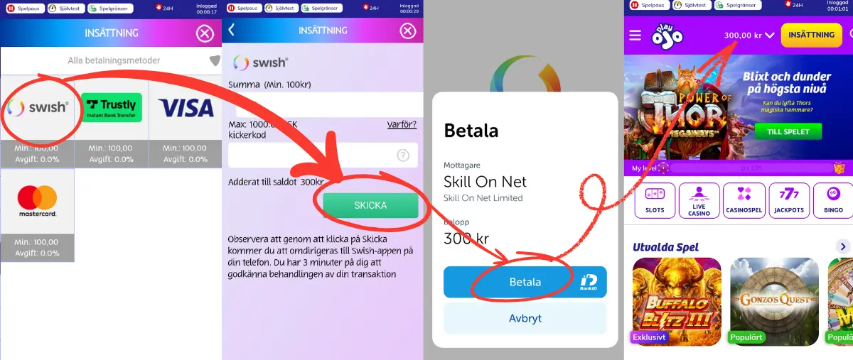 En insättning hos PlayOJO från 2026.