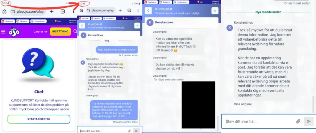Ett test av livechatten hos PlayOJO (2026)
