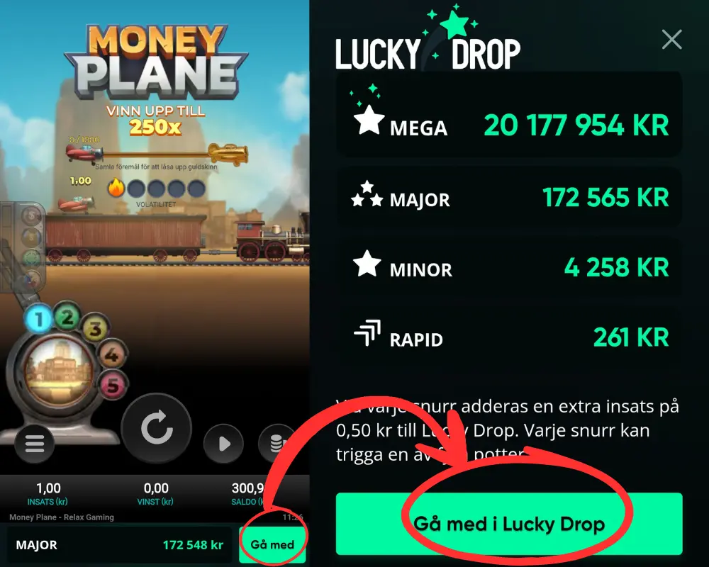 Hur du deltar i SpeedyBets Lucky Drop jackpot.