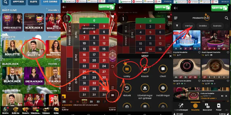 Live casinot hos Duelz Casino