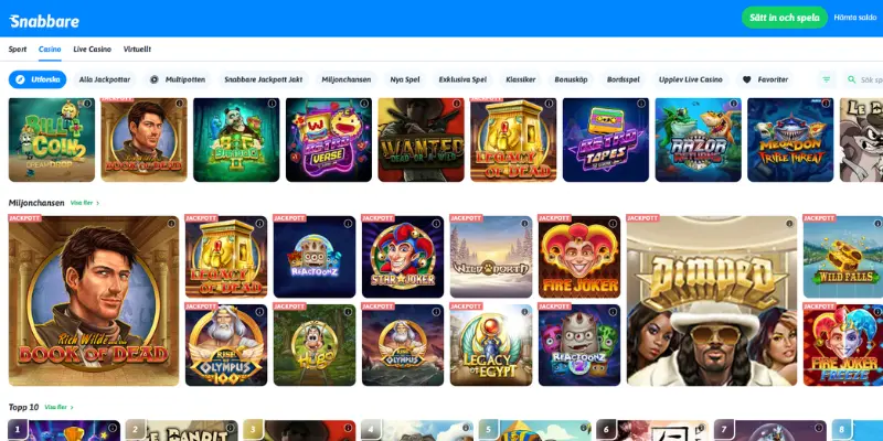 Snabbare Casinos casinolobby.