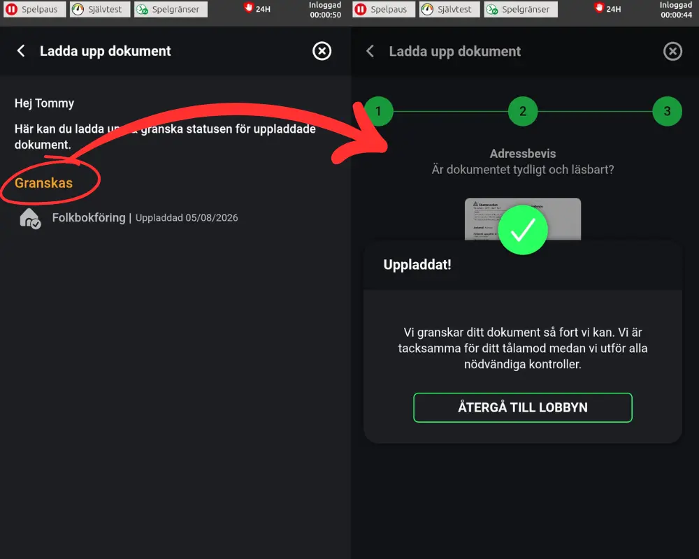 KYC hos Swift Casino