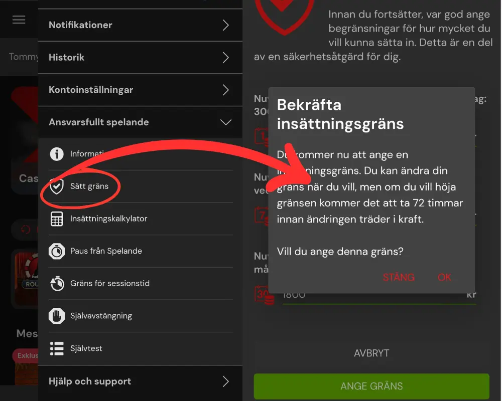 Ansvarsfullt spelande och insättningsgränser hos Betsafe