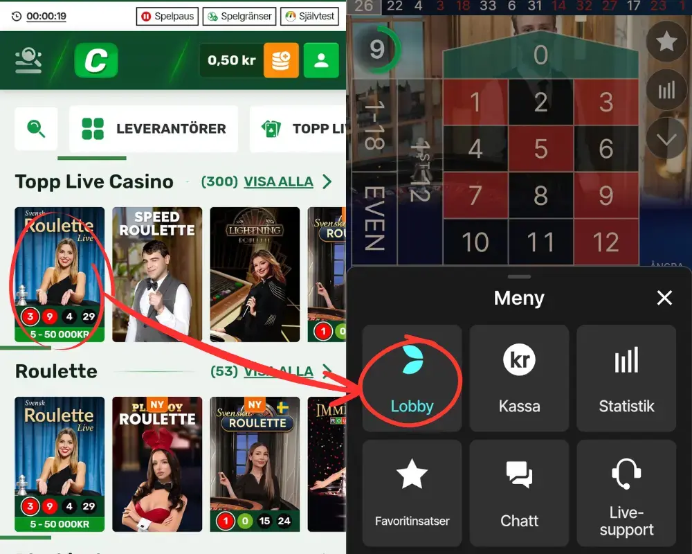 Campobet och livespelsleverantörernas lobbys.