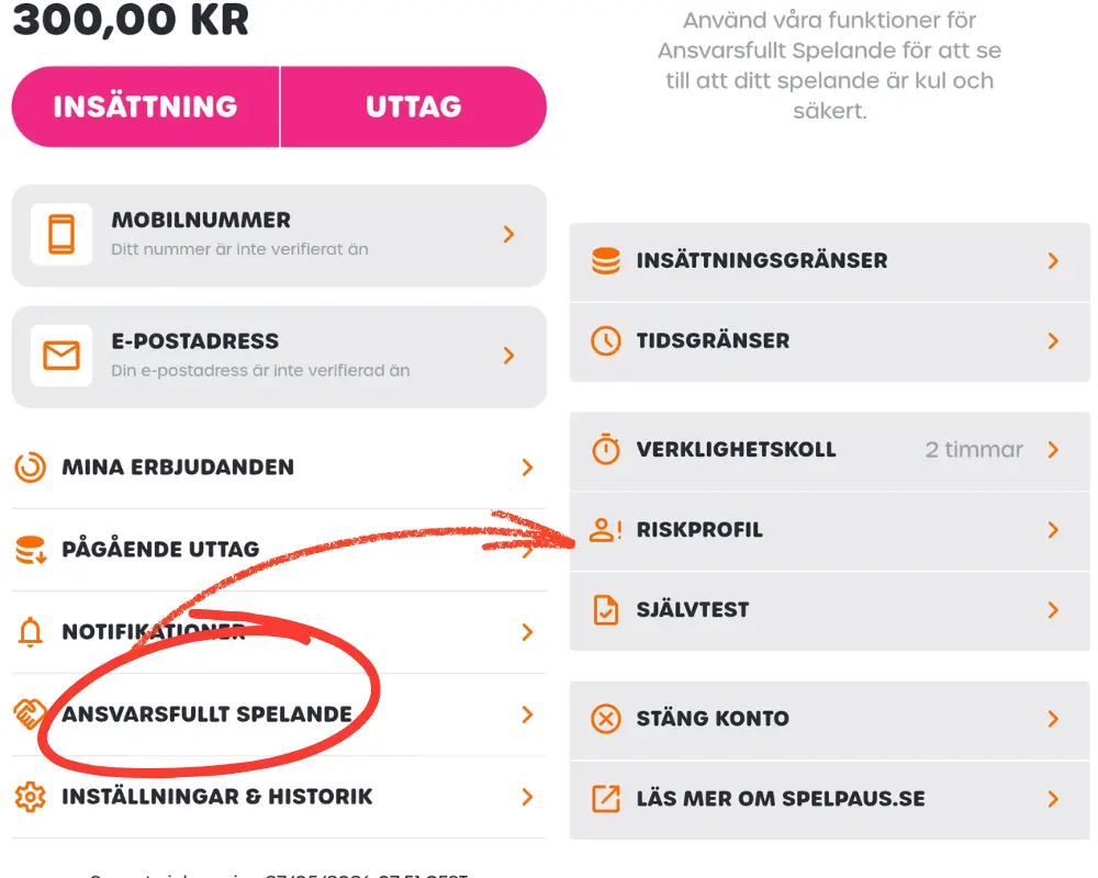 Verktyg för ansvarsfullt spelande hos Lyllo Casino.