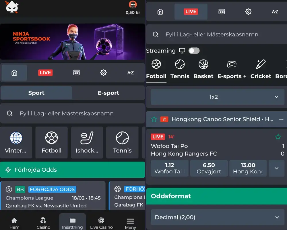 Ninja Casinos Sportsbook,