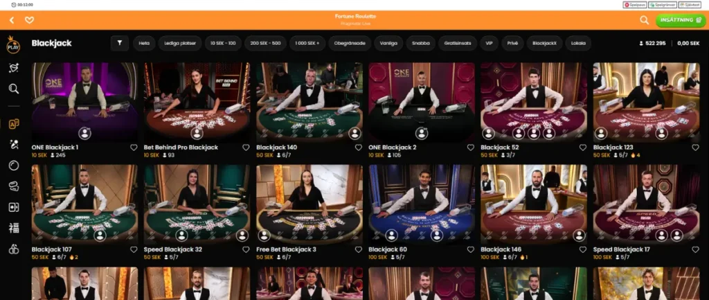 Här besöker vi lobbyn som Pragmatic Play erbjuder.