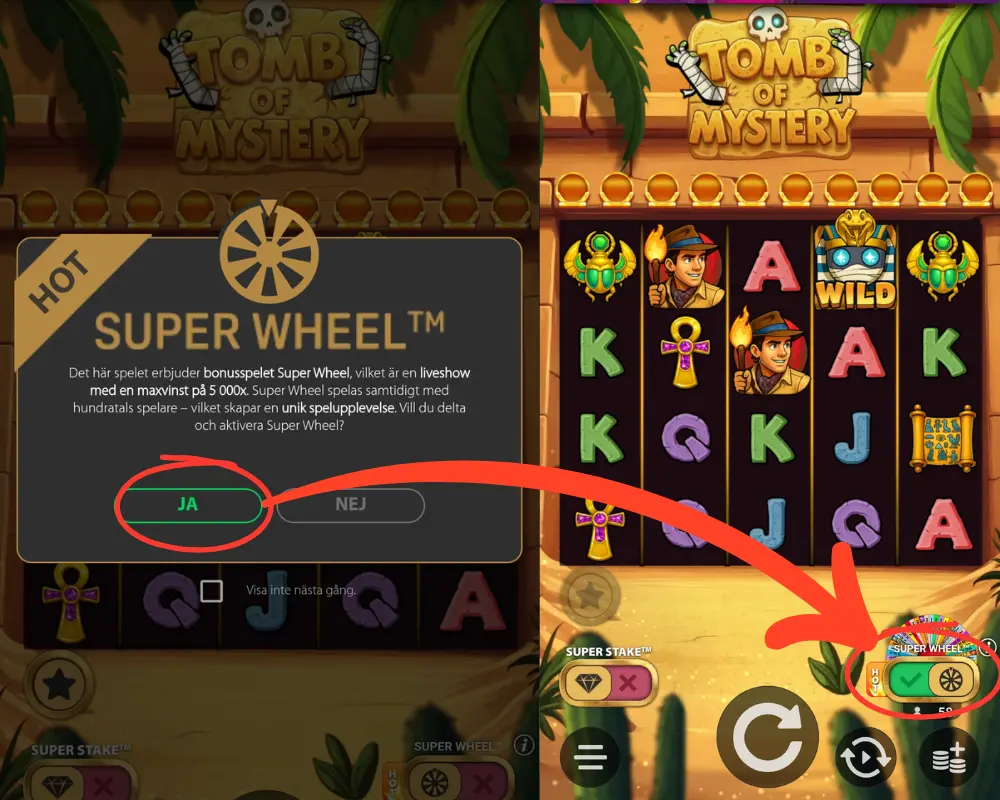 Tomb of Mystery är ett spel från Stakelogic med Super Wheel