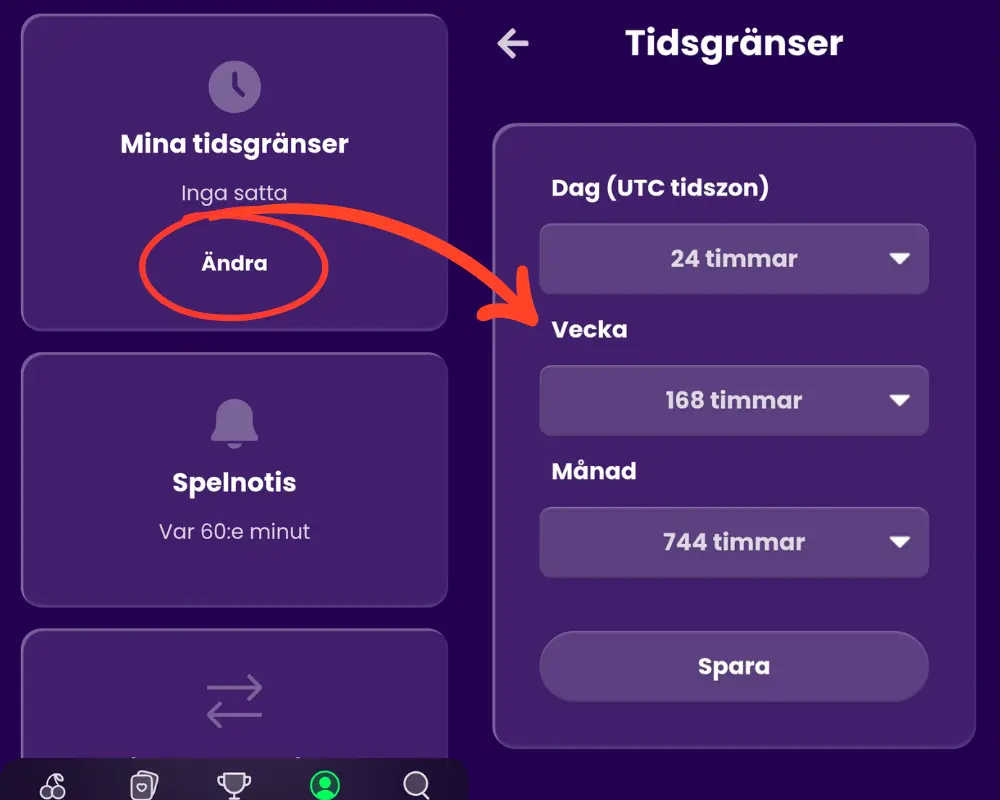 Flax Casino tidsgränser
