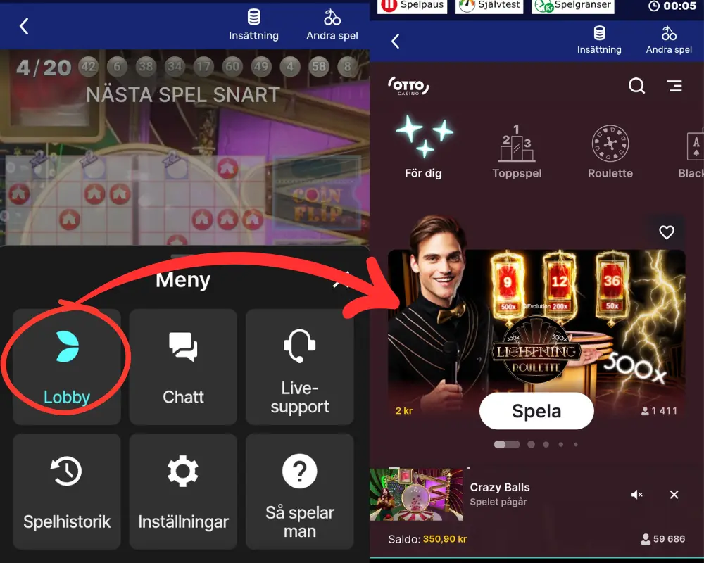 Hur du använder leverantörernas live lobbies.
