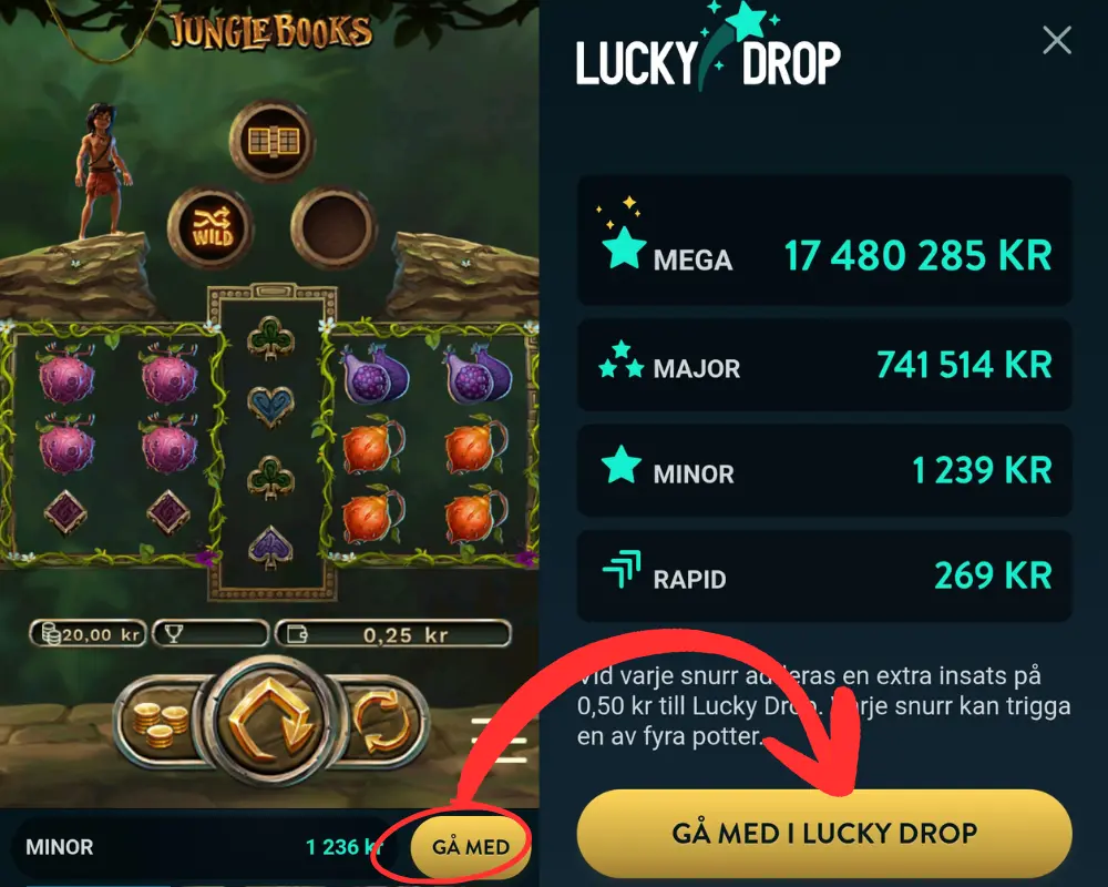 Hur du deltar i Golden Bulls Lucky Drop.