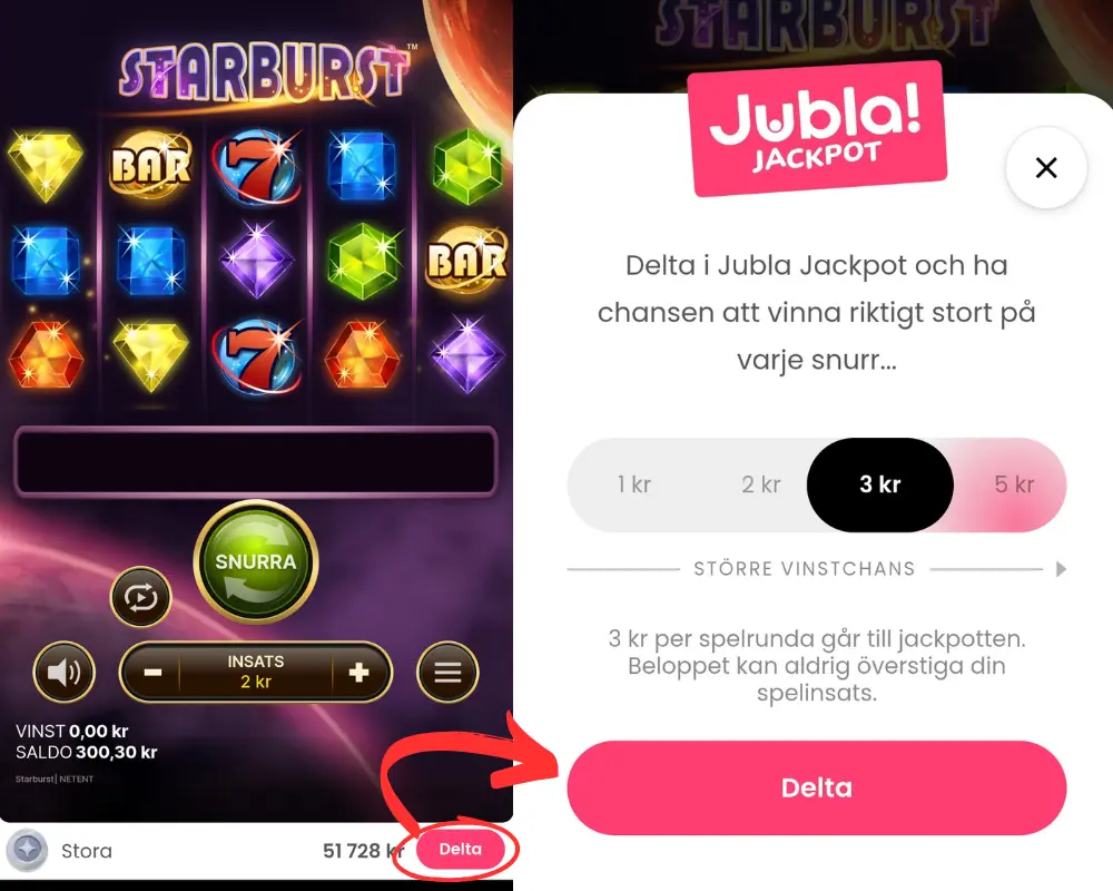 Hur du deltar i Jublas lokala jackpott.
