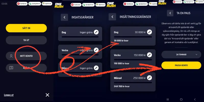 Onerush ansvarsfullt spelande
