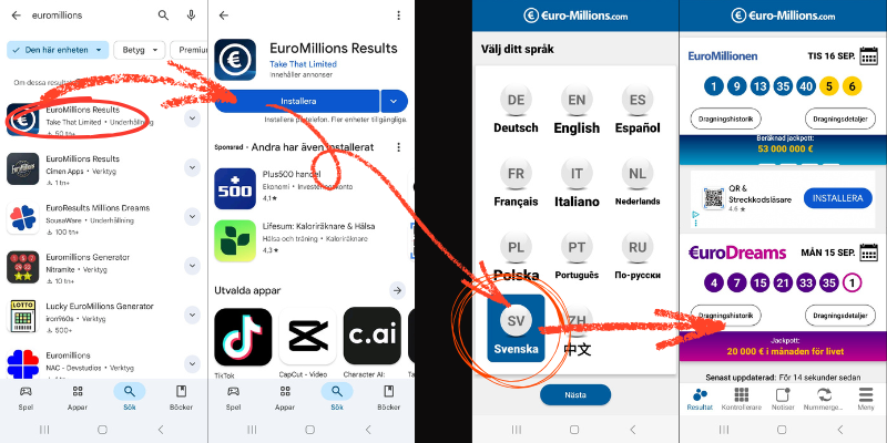 Hur man skaffar EuroMillions-appen