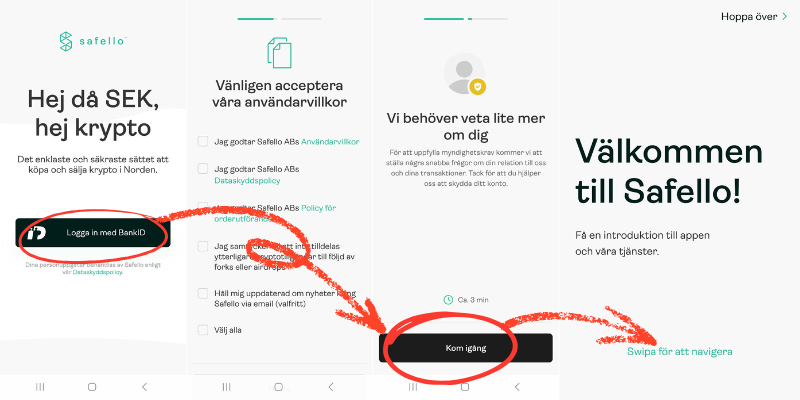 Hur man skapar ett konto hos Safello