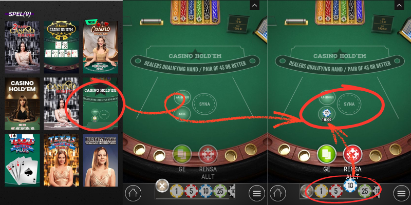 Hur man spelar Play'n GO's RNG-casino hold'em