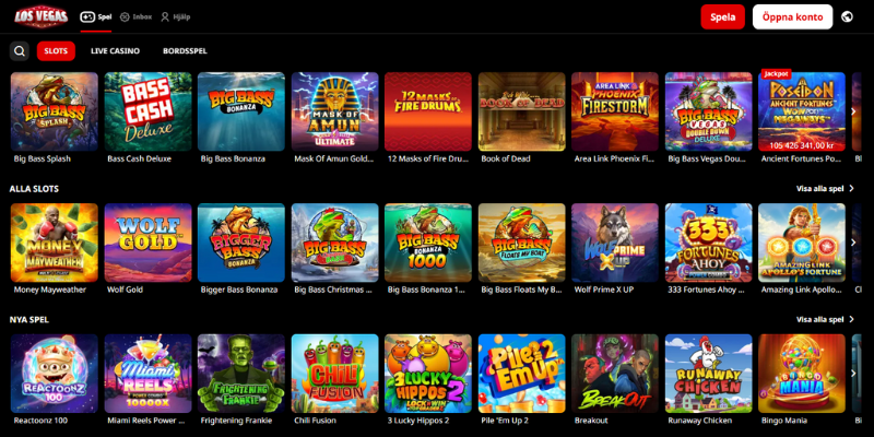 Los Vegas Casino spelutbud