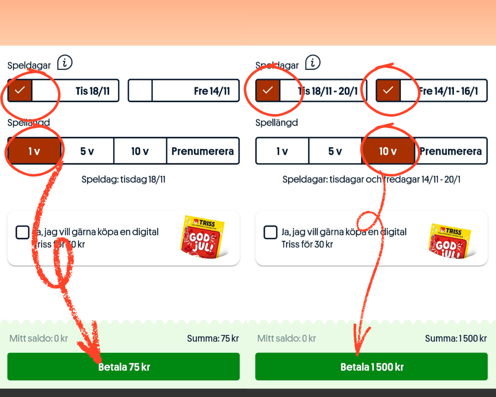 Eurojackpot: Köp din rad