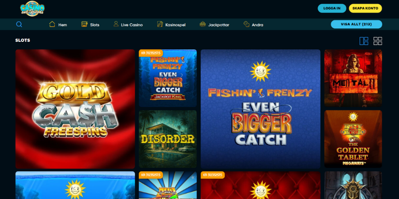 Spelutbudet hos Casinoandfriends