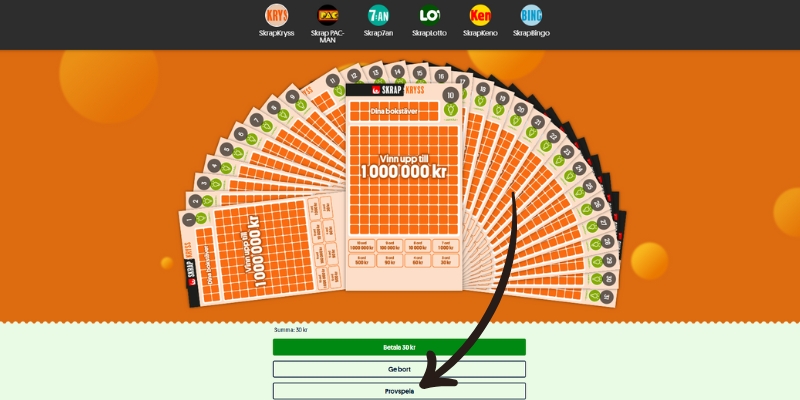 Spela gratis skraplotter på nätet