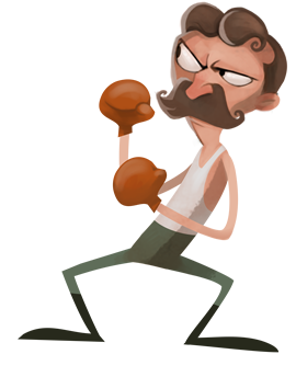 En av boxarna från Fisticuffs