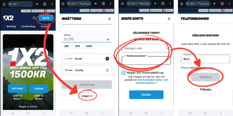 Hur man registrerar sig hos 1x2