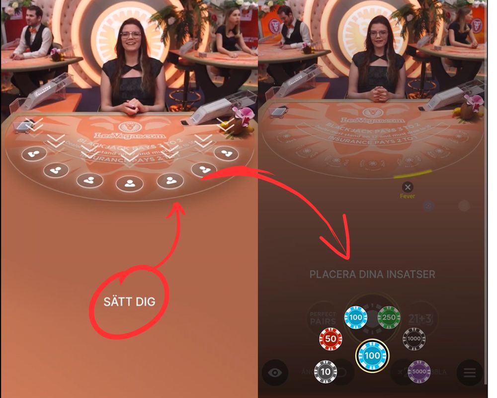 Hur man spelar live blackjack - välj spel