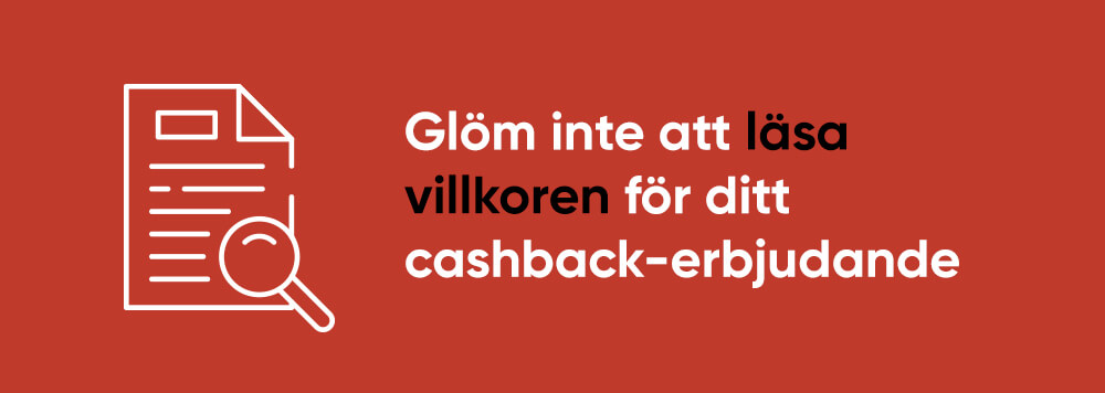 Cashback casino bonus har villkor