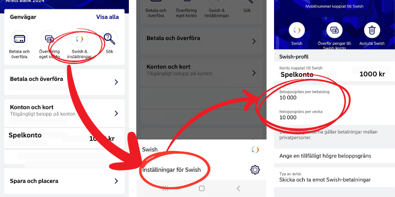 Hur man ändrar sina swishgränser hos nordea