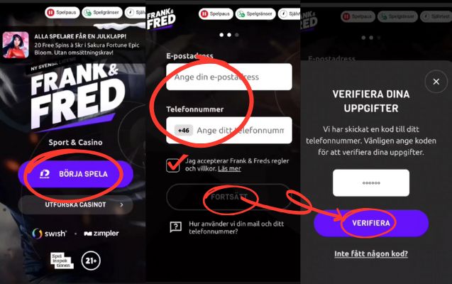 Frank & Fred casino registrering