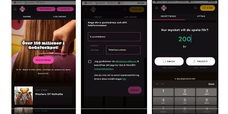 GoGoCasino registrering