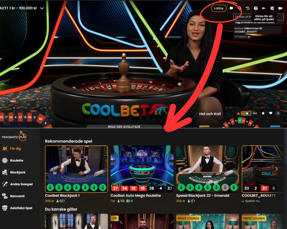 Hur man tar sig tillbaka till lobbyn från ett Evolutionspel