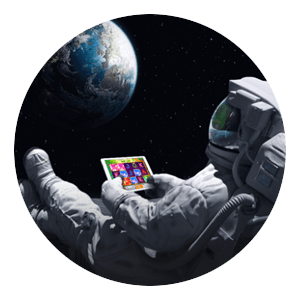 Just Casino - rund rymdbild